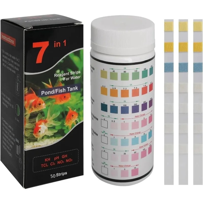 Aquarium Fish Quality - Aquarium-Teststreifen Fischbecken-Testkit Süßwasser Salzwasser Aquarium-Wassertestkit für