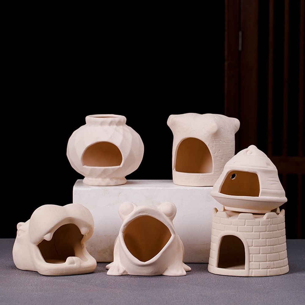 Aquarium Fish Hiding Places - Keramik-Aquarium-Garnelenversteck, dekorativer, multifunktionaler Fischversteck, kreatives Zuchthaus