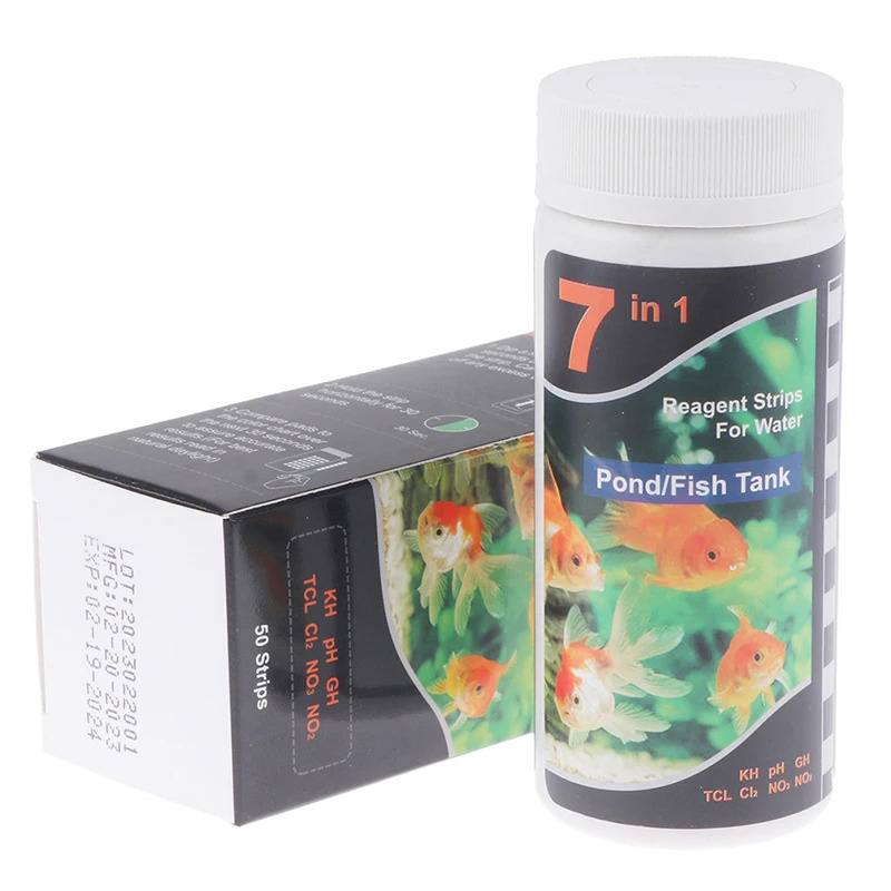 Aquarium Fish Quality - 7-in-1 PH-Teststreifen, Teststreifen für Aquarien, Pool,