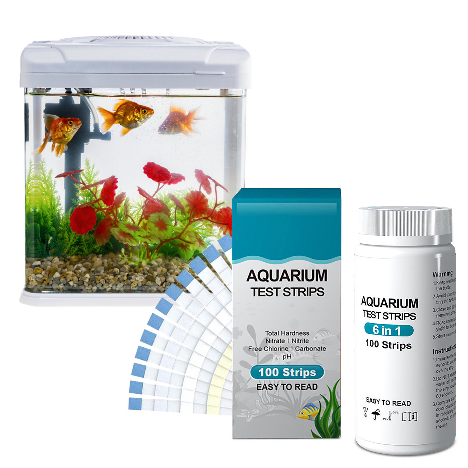 Aquarium Fish Quality - 100 stücke 6-in-1 Wasser Qualität Test