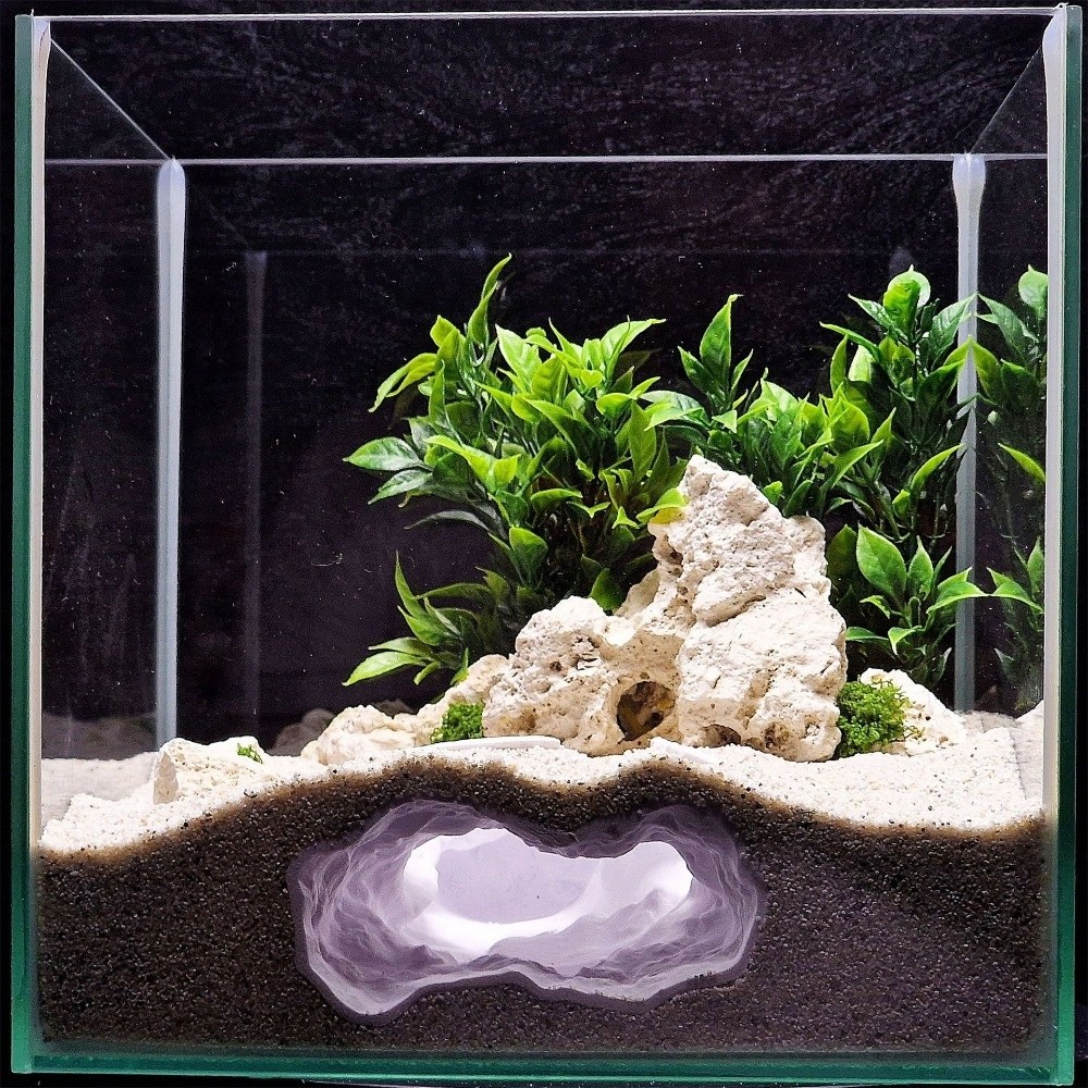 Aquarium Fish Hiding Places - Hochrealistische Aquarium-Landschaft: 3D-gedruckte Felsenhöhle als Versteck