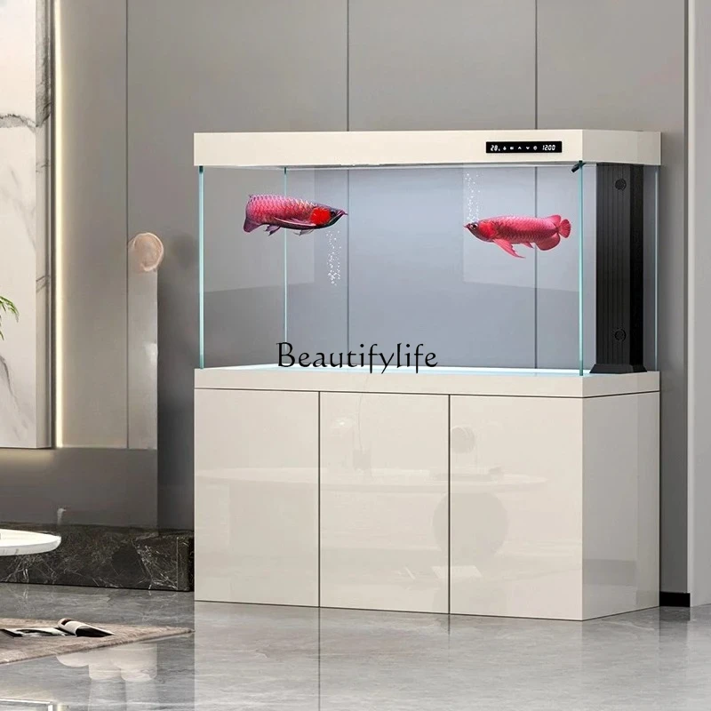 Aquarium Fish Dragon - FG11 Aquarium für Wohnzimmer, Haushalts-Superweißglas-Aquarium mit