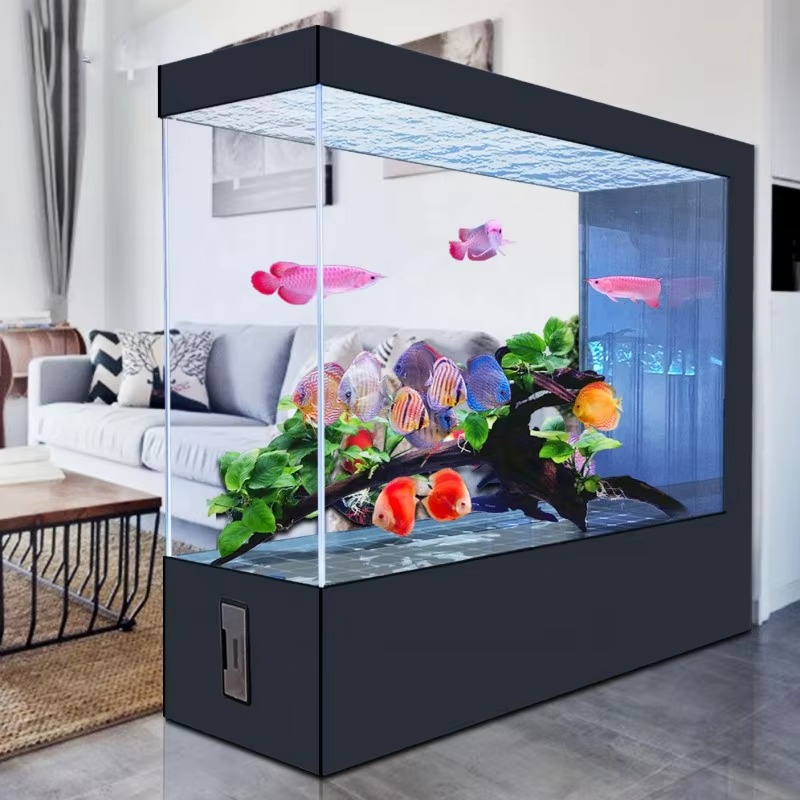 Aquarium Fish And Price - Großhandel Maßanfertigung Neuestes Design Schwarzes Glas-Aquarium