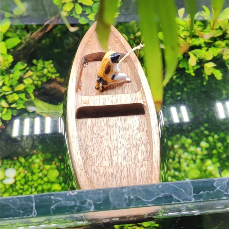 Handgemachte Holzboot Mini Sch – Fish Toys For Aquarium Bewertung und Preis