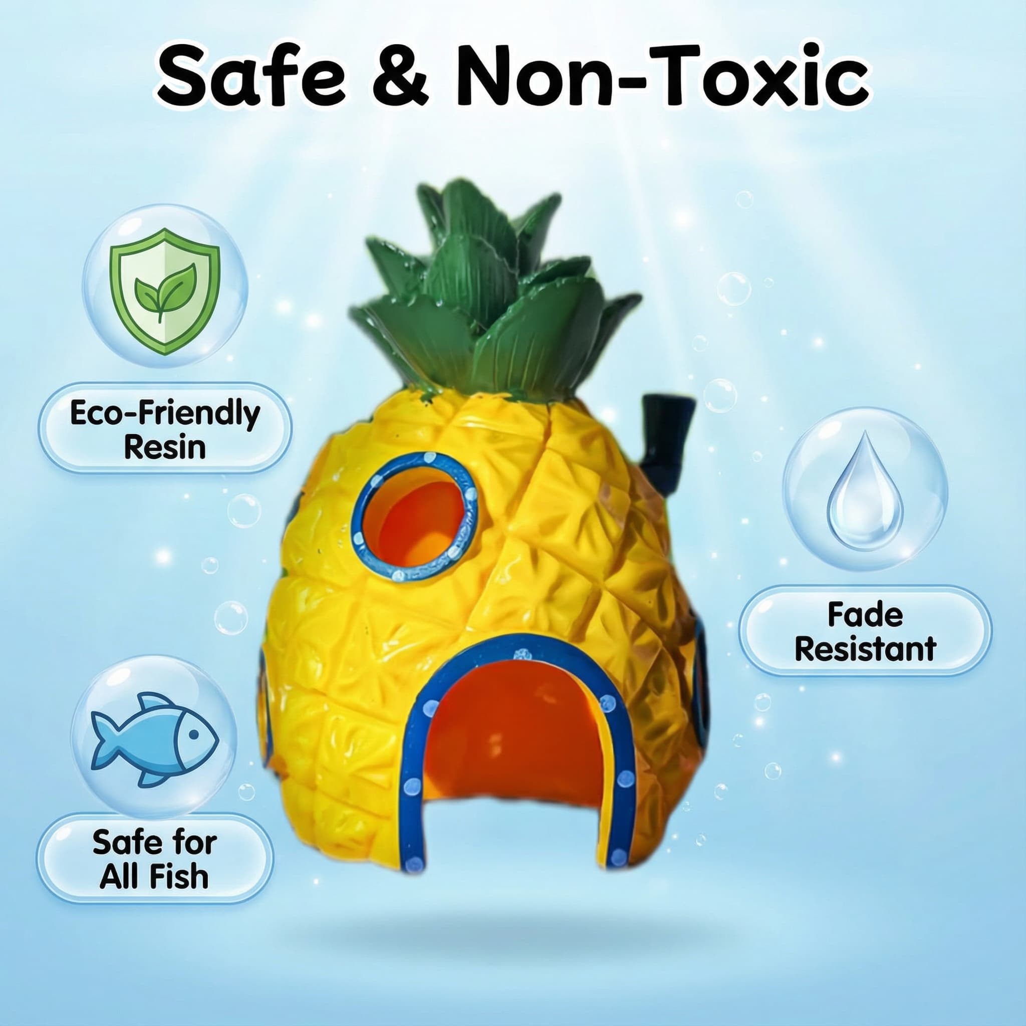 Ananas-Haus-Aquarium-Dekoratio – Aquarium Fish Hiding Places Bewertung und Preis